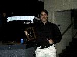 Eddie Johnson of Powrachute accepted USUA's 2004 Ultralight Industry Award during the Award Ceremonies.