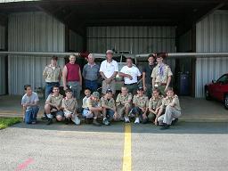 Troop 89 group picture taken by Kim Arrowood, (Back row from the left to right 
3rd in) is Jack Baker, Richard Logue, Bob Smedberg. (click on photo to view full sized image)