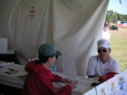 Financial Administrator, Carol Plotnick, participated at Sun 'n Fun for the first time.  With the availability of the USUA database and her knowledge of financial operations, she was able to respond and resolve various member issues and questions. (Click on image to view full size photo)